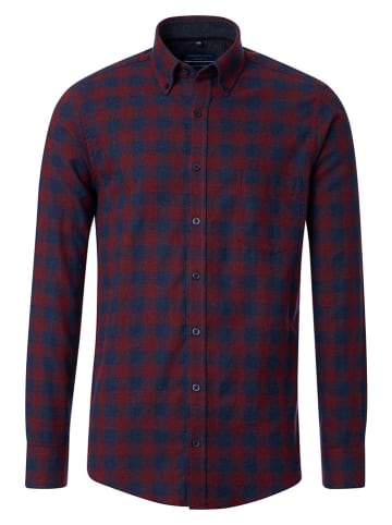 Blouse - comfort fit - rood/blauw