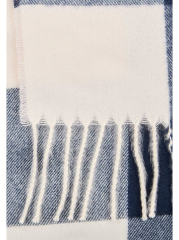 Schal in Oliv/ Blau