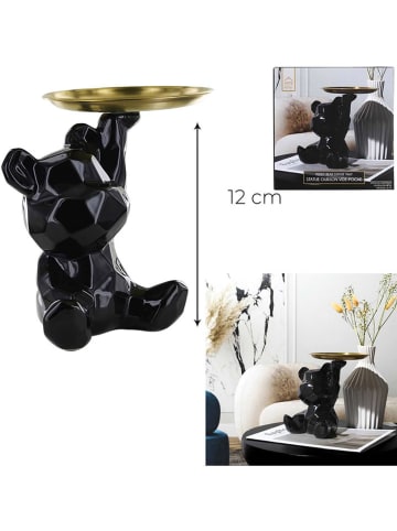 Figurka dekoracyjna w kolorze czarnym - wys. 12 cm