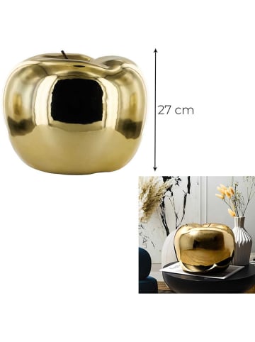 Figurka dekoracyjna w kolorze złotym - wys. 27 x Ø 25 cm