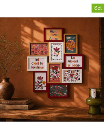 10-delige set: fotolijsten meerkleurig - (B)48,5 x (H)59 cm