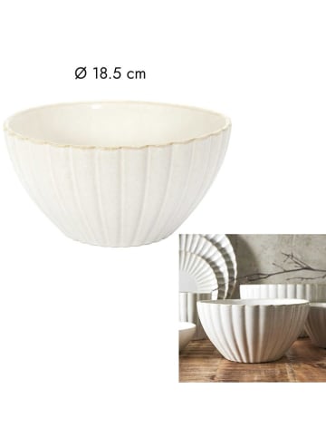 Salatschale in Weiß/ Beige - Ø 18,5 cm