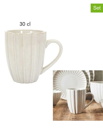 2er-Set: Tassen in Weiß/ Beige - 300 ml