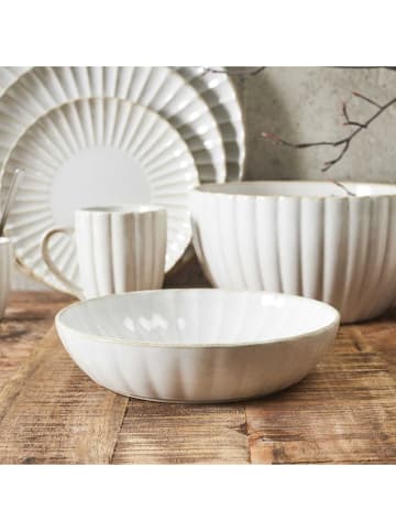 6er-Set: Suppenteller in Weiß/ Beige - Ø 20 cm