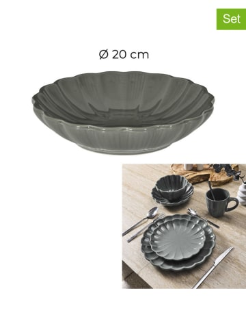Talerze głębokie (6 szt.) w kolorze szarym - Ø 20 cm