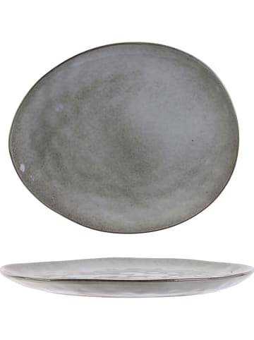 Talerze obiadowe (12 szt.) w kolorze szarym - 27,5 x 23 cm