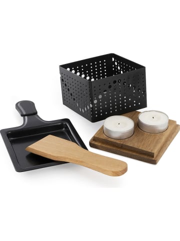 Świecznik w kolorze czarnym do raclette - 35,5 x 24,5 x 32 cm