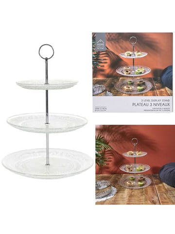 Etagère in Transparent/ Silber - Ø 25 cm