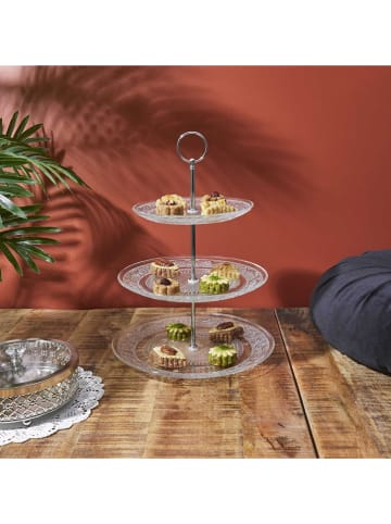 Etagère in Transparent/ Silber - Ø 25 cm