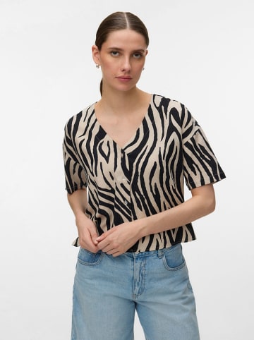Shirt beige/zwart