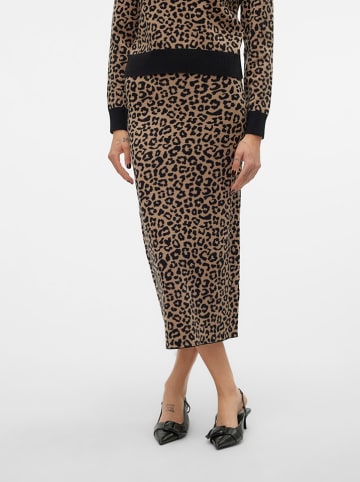 Gebreide rok beige