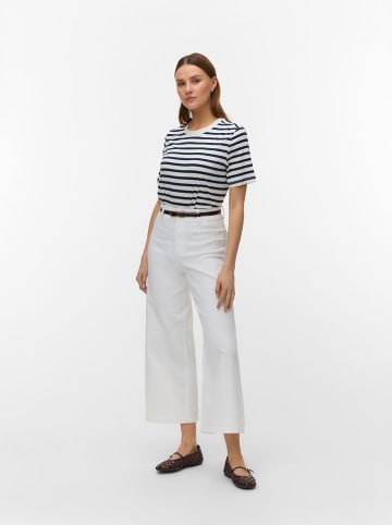 Shirt in Weiß/ Dunkelblau