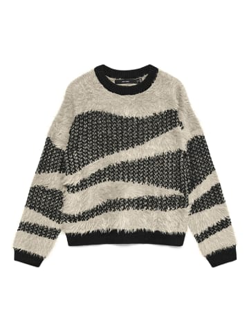 Sweter w kolorze kremowo-antracytowym