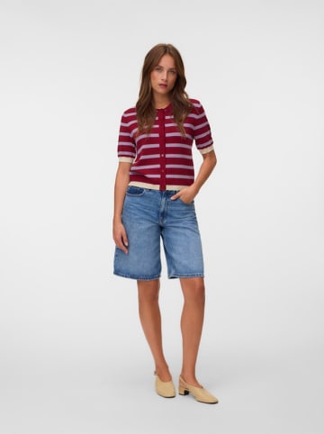 Vest bordeaux/paars/crème
