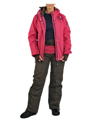 2tlg. Ski-/ Snowboardoutfit in Braun/ Pink