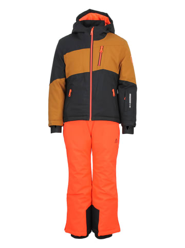 2tlg. Ski-/ Snowboardoutfit in Orange/ Schwarz