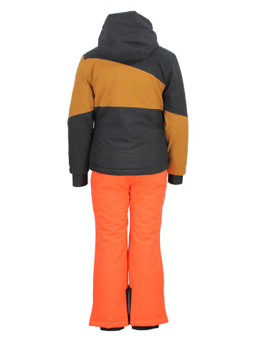 2-delige ski-/snowboardoutfit oranje/zwart