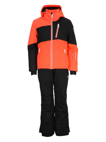 2tlg. Ski-/ Snowboardoutfit in Orange/ Schwarz