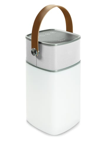 Bluetooth-Lautsprecher in Weiß/ Silber - (H)10,3 x (H)19 x (T)9,5 cm