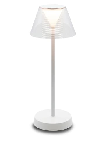 Lampa stołowa LED w kolorze białym - wys. 34 x Ø 12,5 cm
