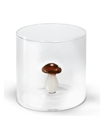 Trinkglas "Mushroom" in Transparent/ Braun - 250 ml