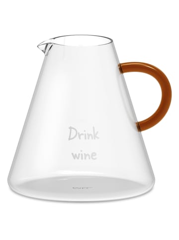 Karafka "Drink Wine" w kolorze jasnobrązowym - 1,6 l