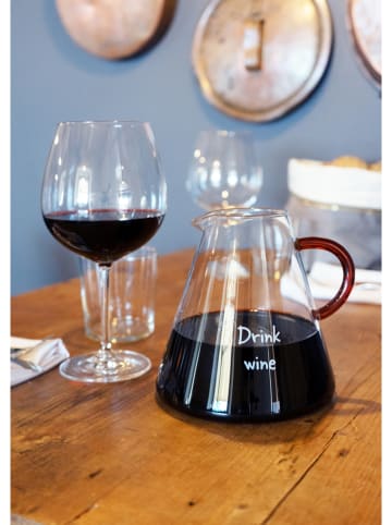Karafka "Drink Wine" w kolorze jasnobrązowym - 1,6 l