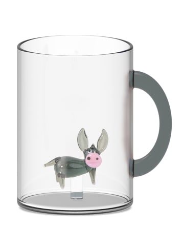 Tasse "Donkey" in Transparent/ Grau - 420 ml