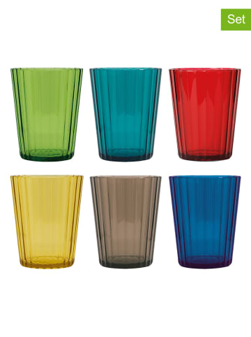 6er-Set: Gläser in Bunt - 370 ml