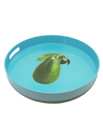 Taca "Parot" w kolorze turkusowo-zielonym - Ø 33 cm