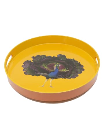 Taca "Peacock" w kolorze żółto-zielonym - Ø 33 cm