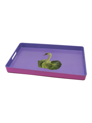 Taca "Swan" w kolorze fioletowo-zielonym - 40 x 24 cm