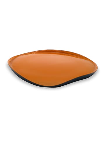 Talerz w kolorze pomarańczowo-granatowym do serwowania - Ø 28 cm
