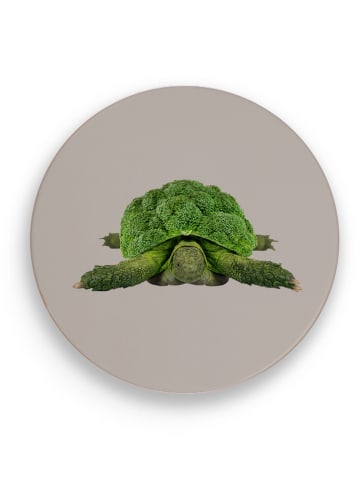 Podkładka "Turtle" w kolorze szaro-zielonym - Ø 18 cm