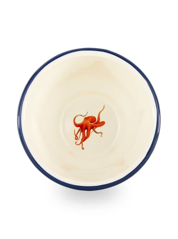Miska "Octopus" w kolorze kremowo-czerwonym - Ø 14 cm