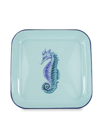 WD lifestyle Servierplatte "Seahorse" in Türkis - (L)30 x (B)30 cm
