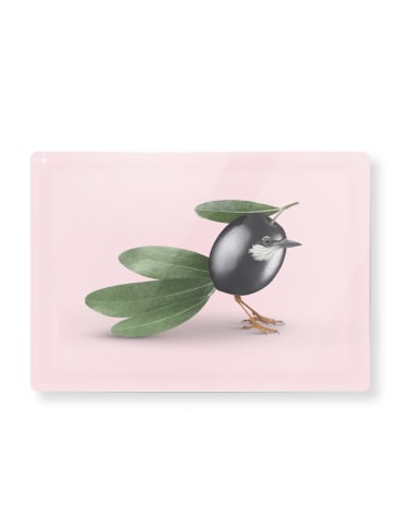 Deska "Olive" w kolorze jasnoróżowo-zielonym do krojenia - 30 x 20 cm