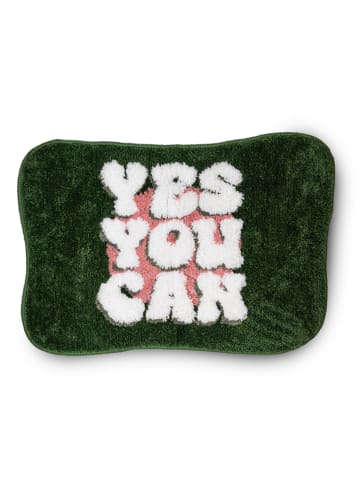 Dywan "Yes You Can" w kolorze zielono-białym - 65 x 48 cm
