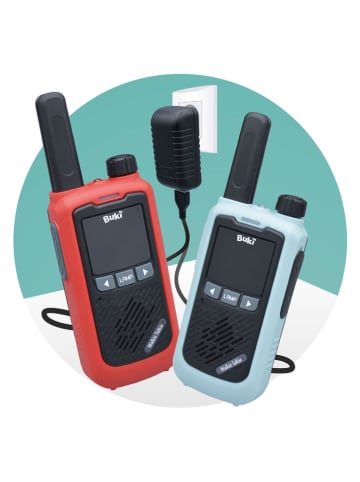 Walkie-talkie w kolorze niebiesko-czerwonym dla dzieci - 8+