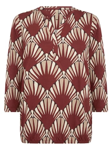 soyaconcept Blouse "Felicity" roodbruin/beige