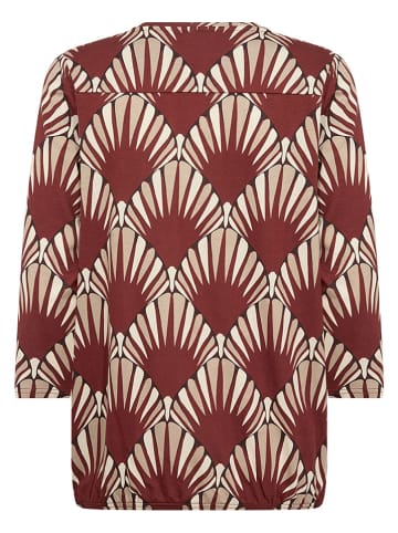 soyaconcept Blouse "Felicity" roodbruin/beige