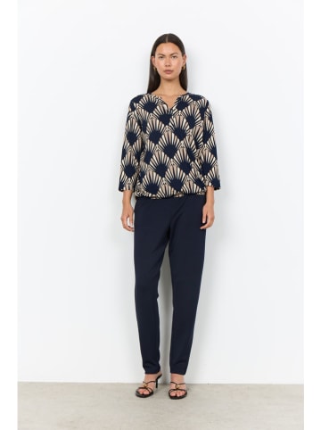 soyaconcept Blouse "Felicity" donkerblauw/beige