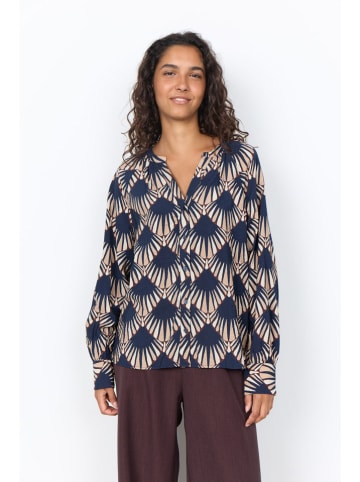 soyaconcept Blouse "Halin" donkerblauw/rosé