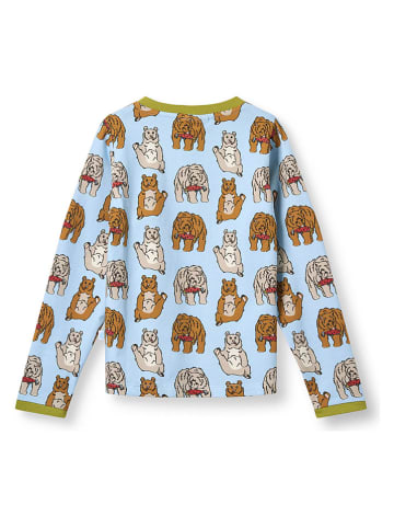 Småfolk Longsleeve "Bären" in Hellblau