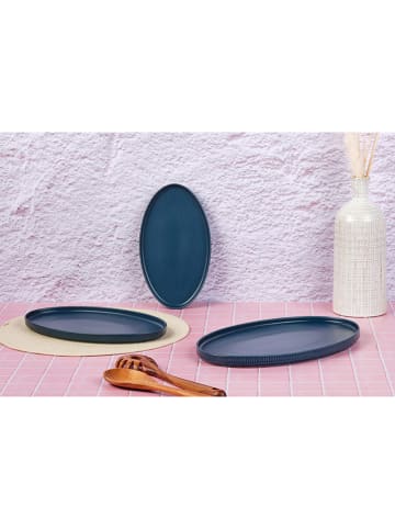3-delige set: serveerplateaus "Scandi" donkerblauw