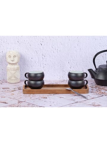 4-delige set: koffiekoppen "Gourmet" zwart/wit - 120 ml