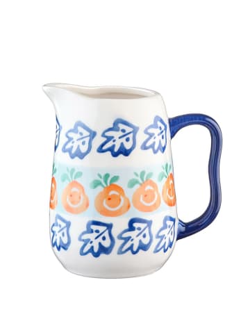 Melkkannetje "Napoli" wit/blauw/oranje - 300 ml