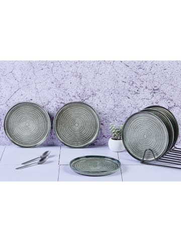 6-delige set: bijgerechtborden "Zen" grijs - Ø 17 cm