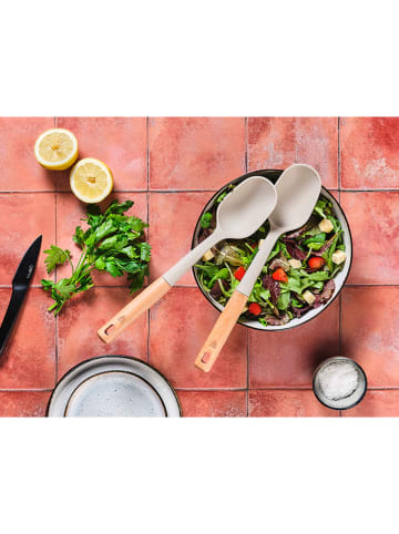 Salatbesteck "Gunnar" in Braun/ Grau - (H)33 cm
