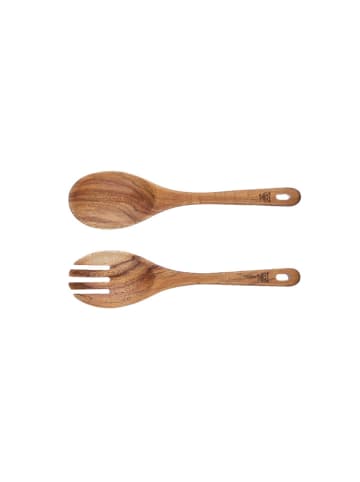 Salatbesteck "Eskil" in Braun - (H)25,8 cm